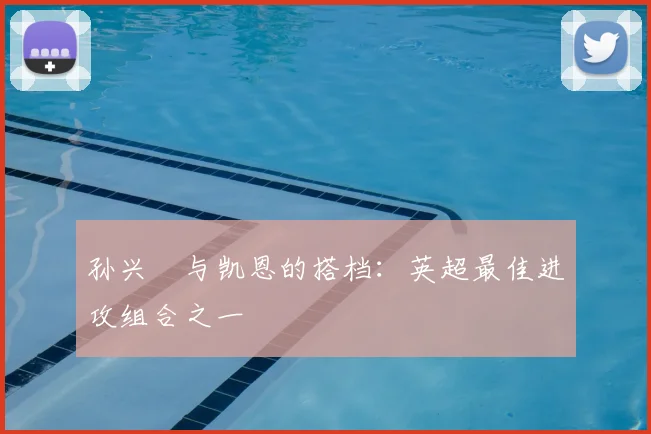 孙兴慜与凯恩的搭档：英超最佳进攻组合之一